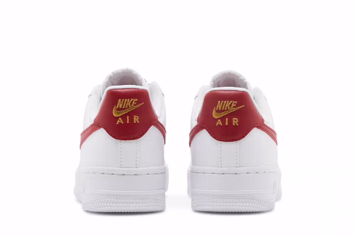 Nike Women's Air Force 1 Essential Low White Gym Red, view 7