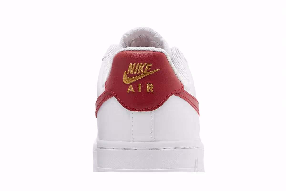 Nike Women's Air Force 1 Essential Low White Gym Red, view 8