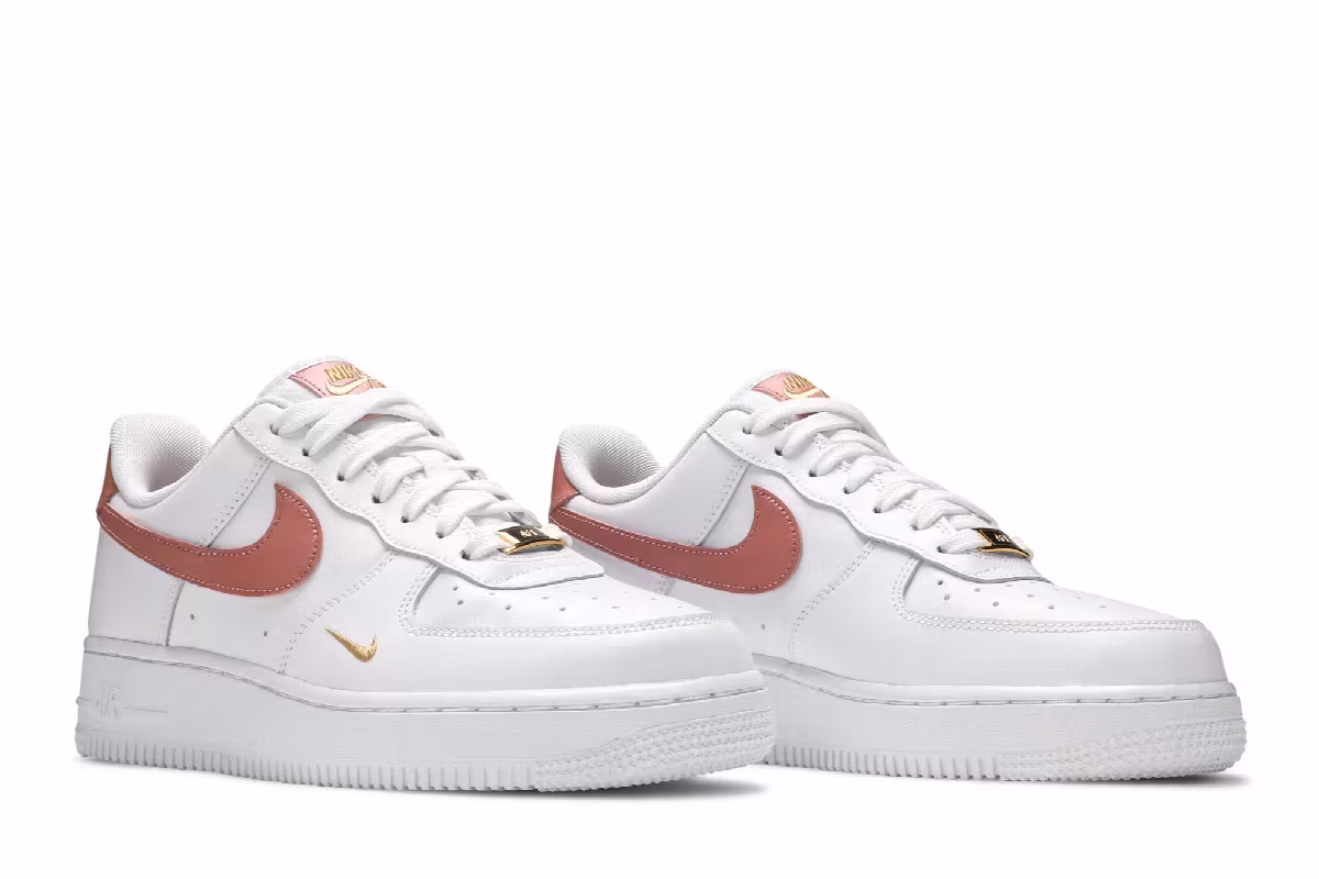 Nike Women's Air Force 1 White Rust Pink, view 9