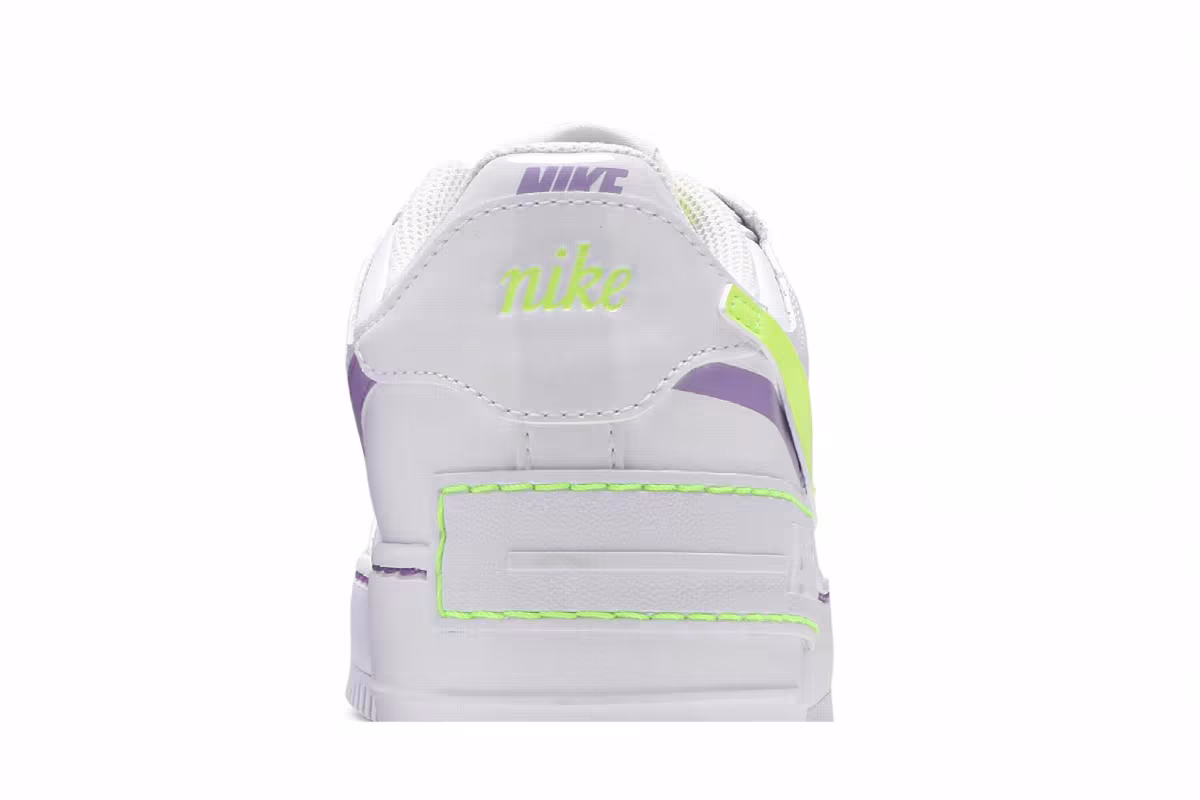 Nike Women's Air Force 1 Shadow White Electric Green, view 8