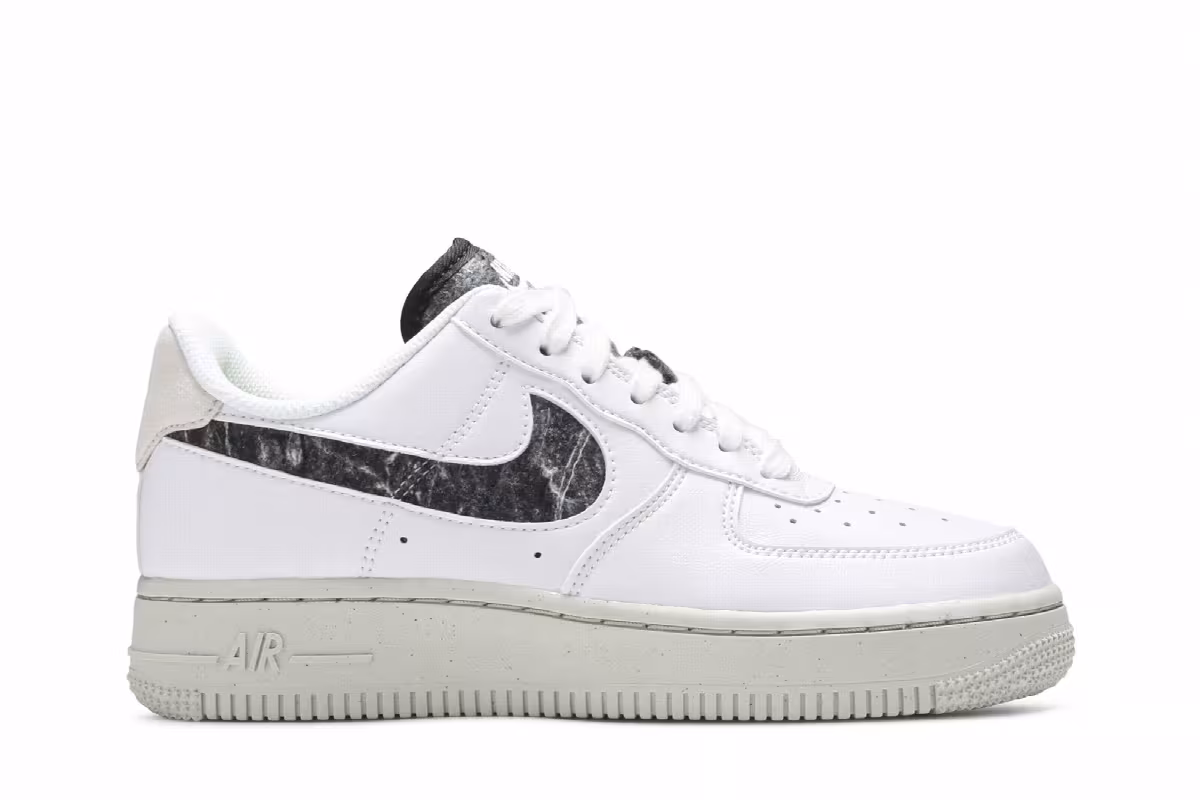 Nike Women's Air Force 1 Recycled Wool Pack - White Black, view 2