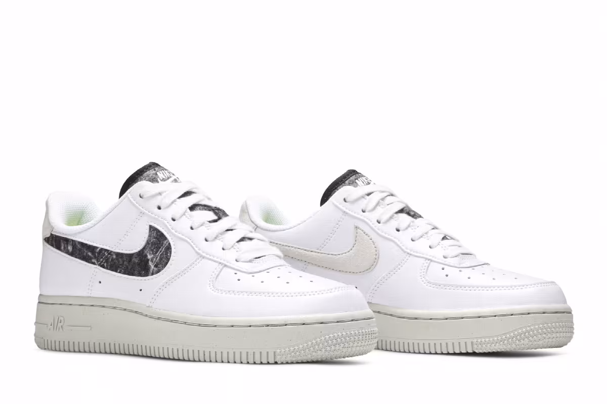Nike Women's Air Force 1 Recycled Wool Pack - White Black, view 9