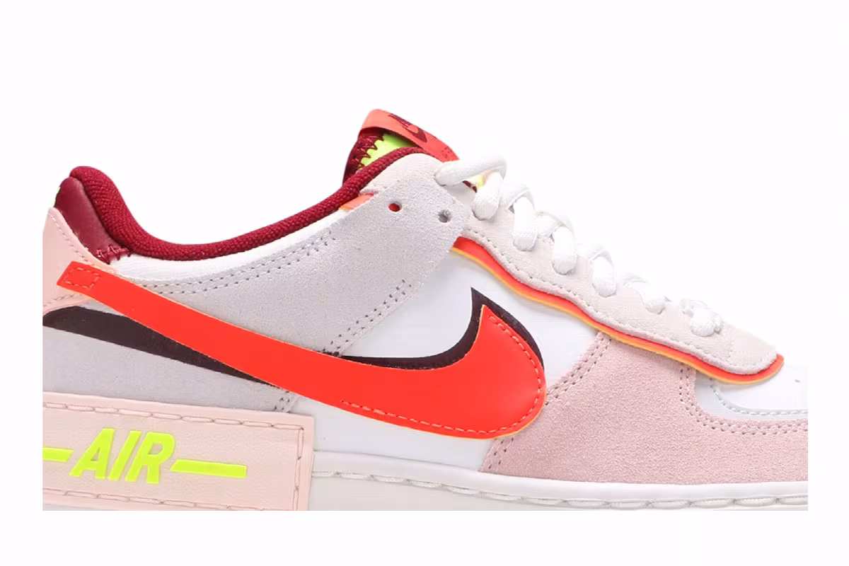 Nike Women's Air Force 1 Shadow Team Red Orange Pearl, view 3