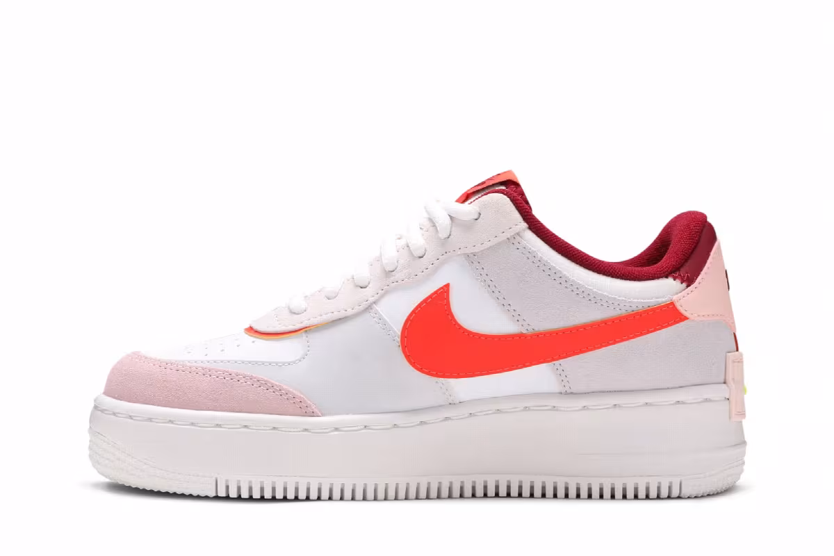 Nike Women's Air Force 1 Shadow Team Red Orange Pearl, view 4