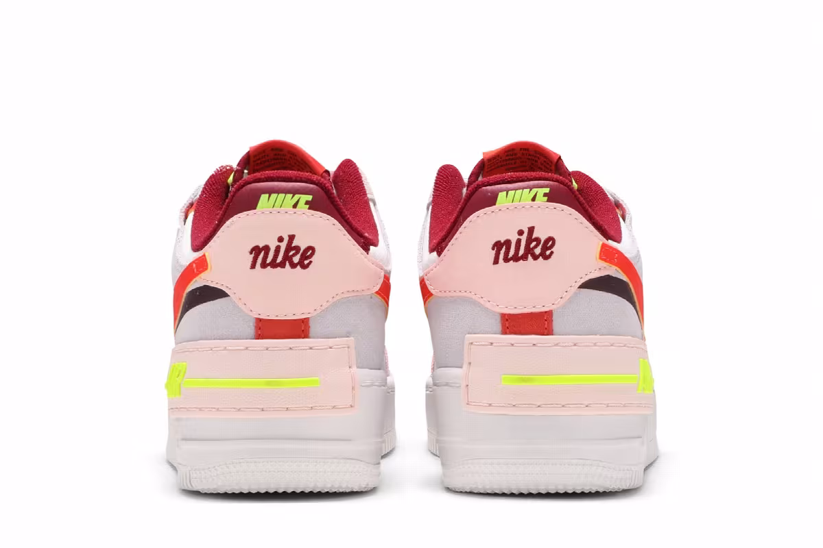 Nike Women's Air Force 1 Shadow Team Red Orange Pearl, view 7