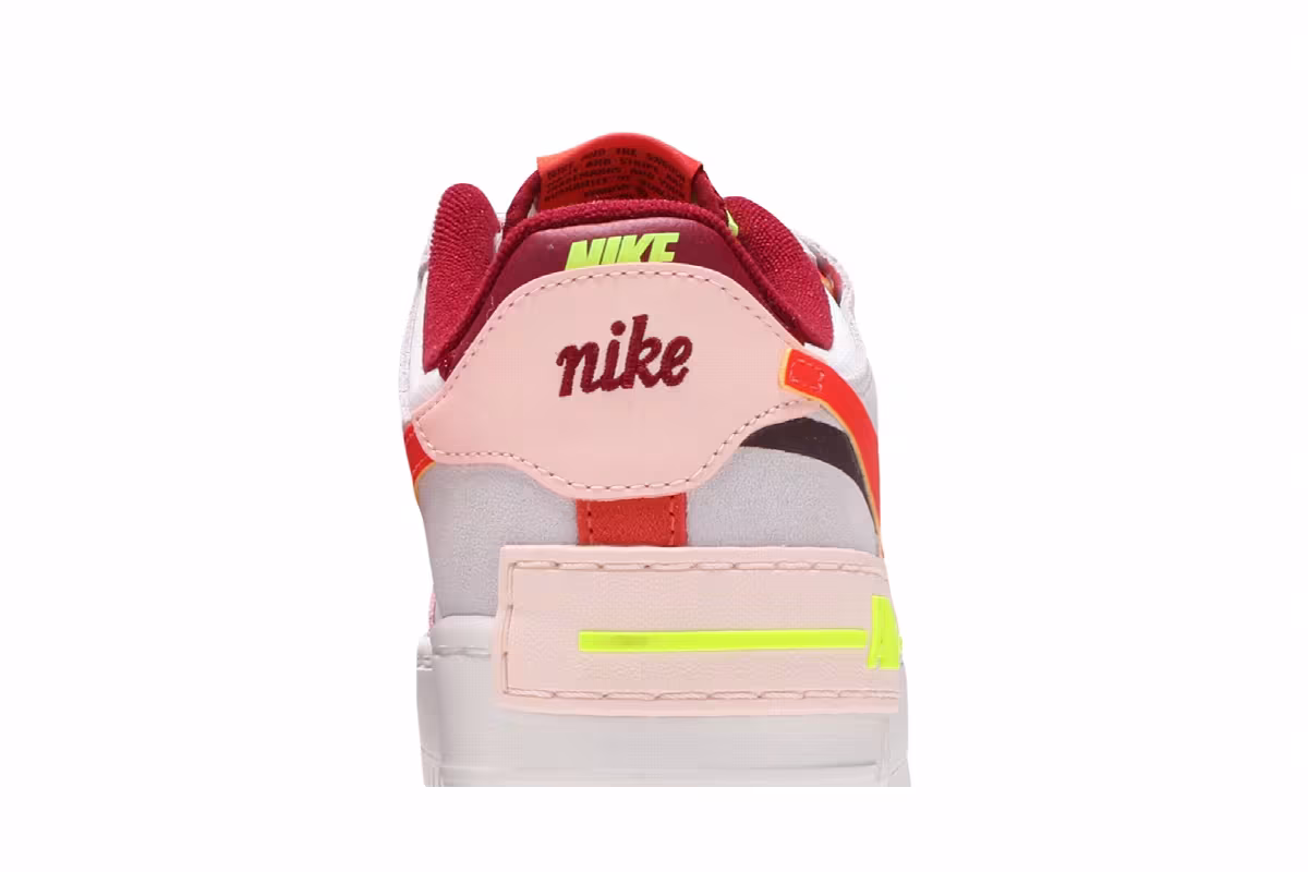 Nike Women's Air Force 1 Shadow Team Red Orange Pearl, view 8