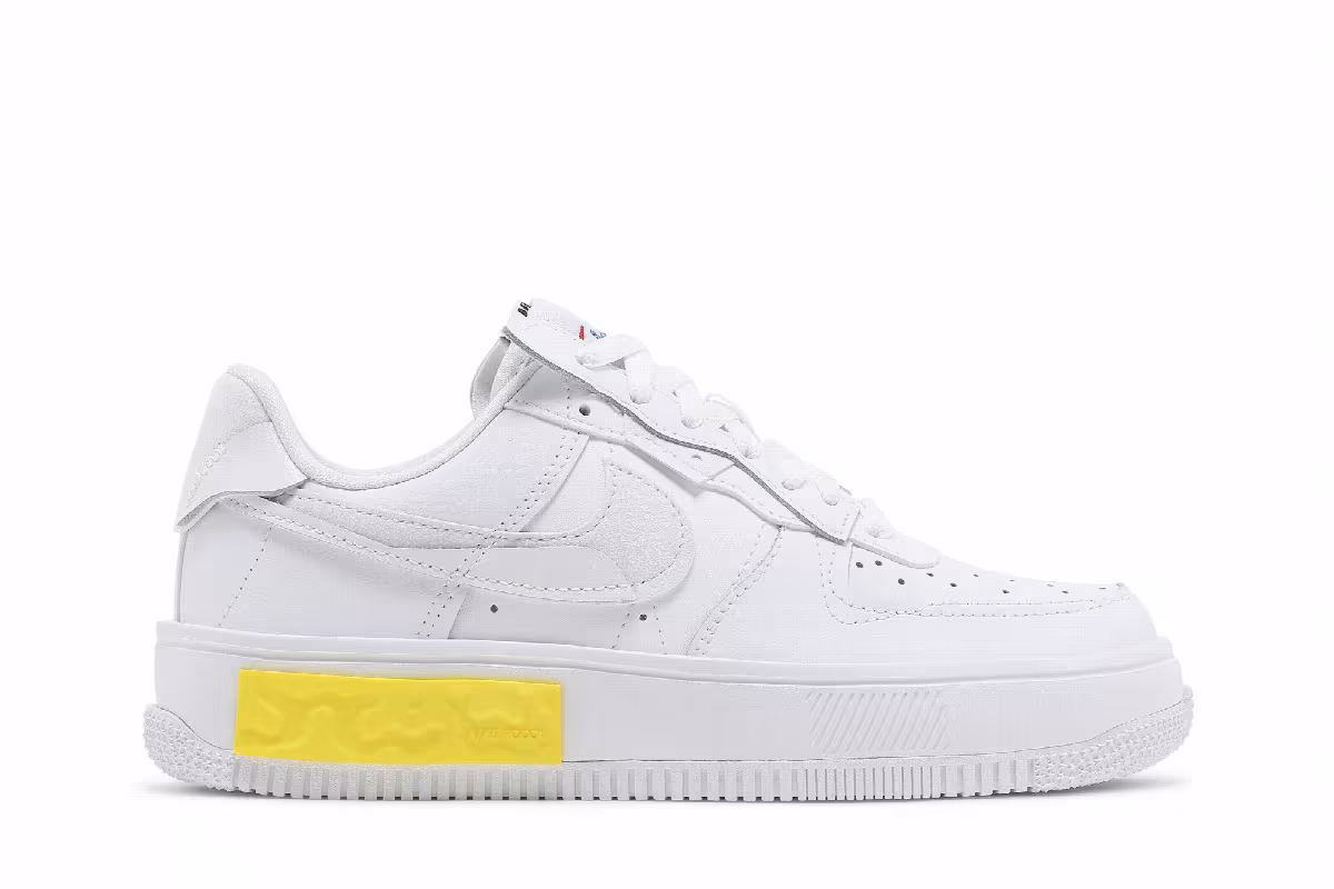 Nike Women's Air Force 1 Fontanka White Opti Yellow, view 2