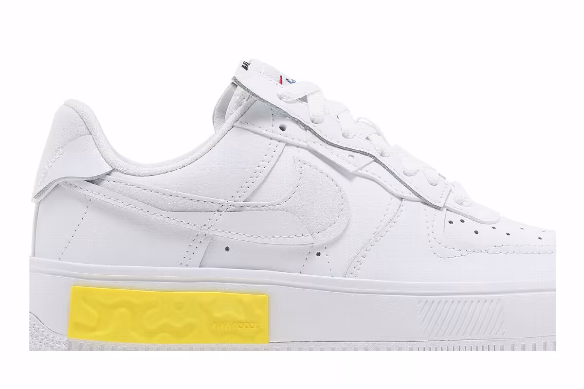 Nike Women's Air Force 1 Fontanka White Opti Yellow, view 3
