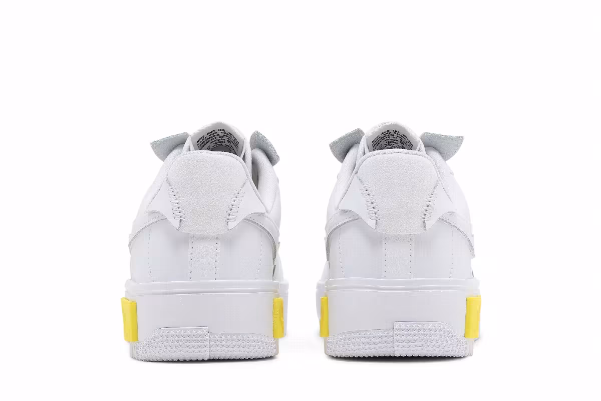 Nike Women's Air Force 1 Fontanka White Opti Yellow, view 7