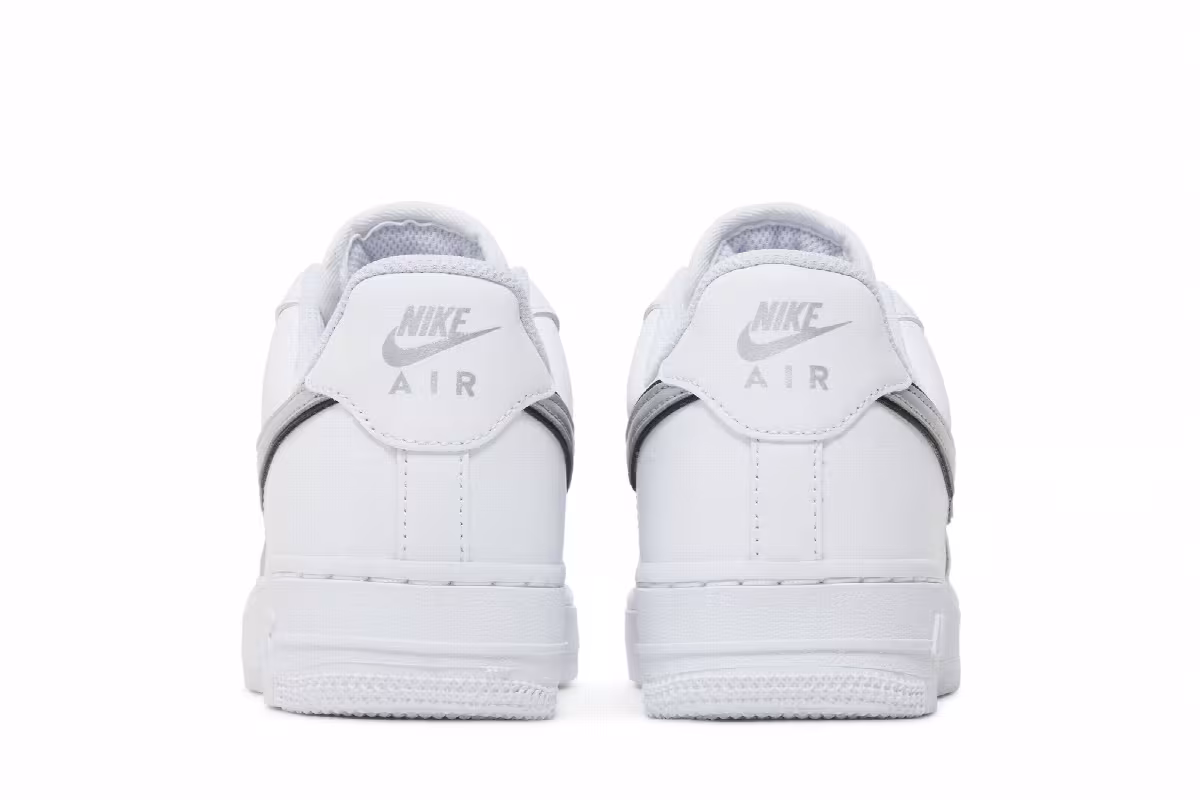 Nike Women's Air Force 1 White Metallic Silver, view 7
