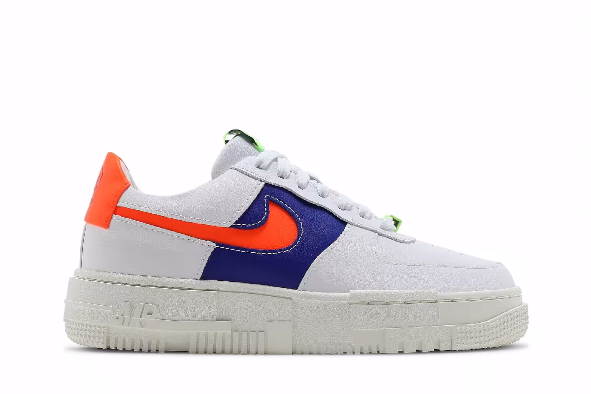 Nike Women's Air Force 1 Pixel White Concord Crimson, view 2
