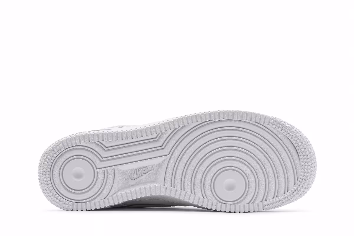 Nike Women's Air Force 1 Chenille Swoosh - White Lilac, view 5