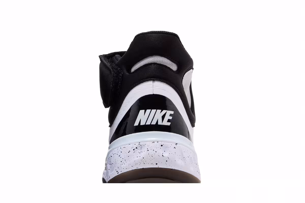 Nike Alpha Huarache Elite 4 Mid White Black, view 8
