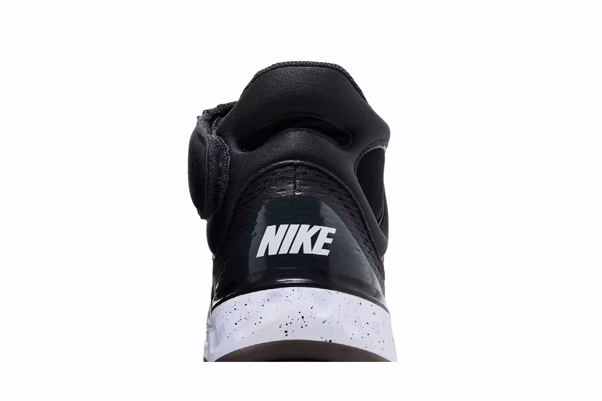 Nike Alpha Huarache Elite 4 Mid Black Dark Smoke Grey, view 8