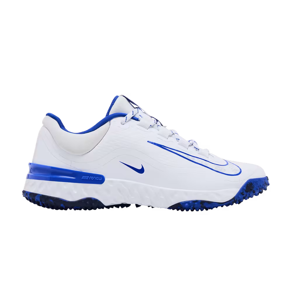 Nike Women's Alpha Huarache Elite 4 TF White Hyper Royal