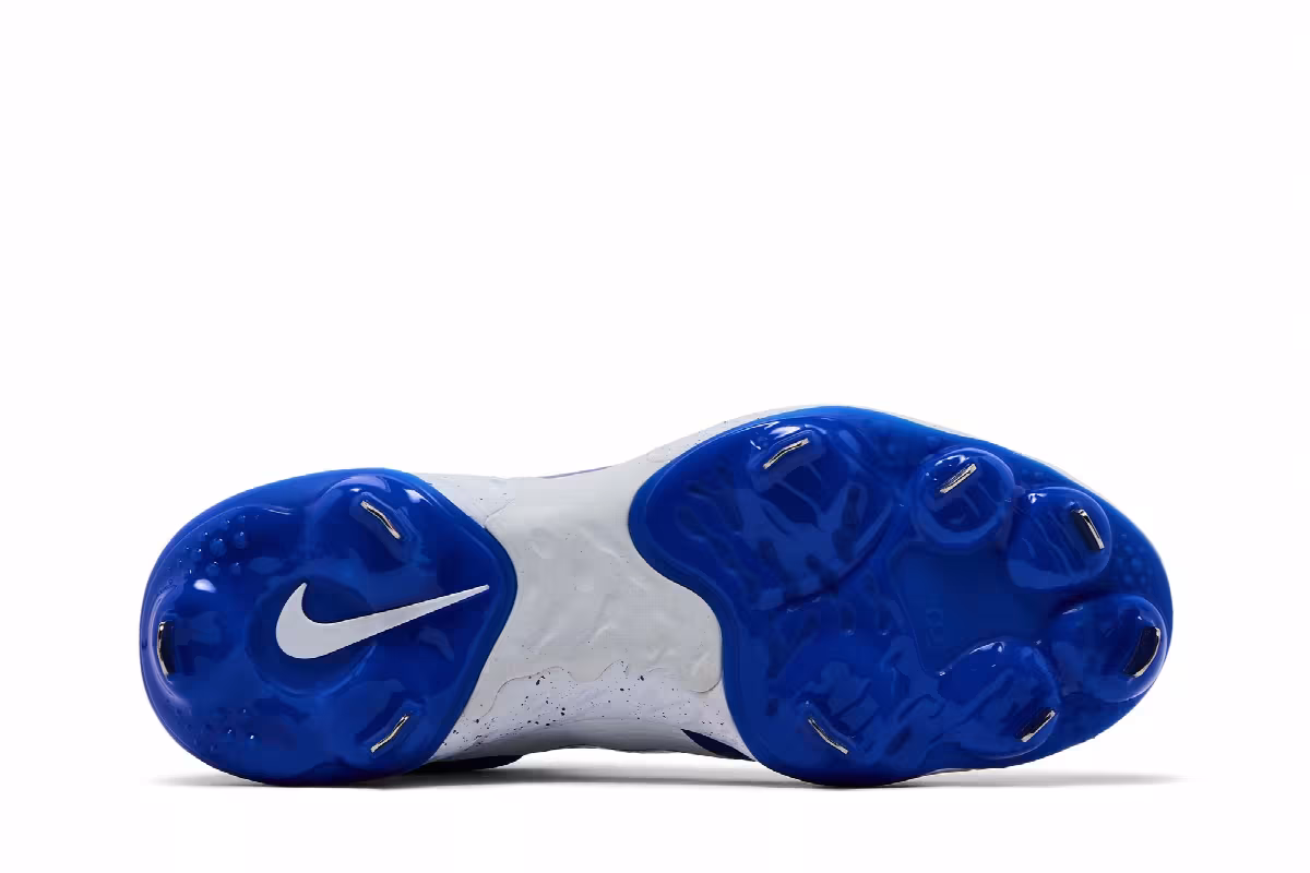 Nike Alpha Huarache Elite 4 Mid White Hyper Royal, view 5