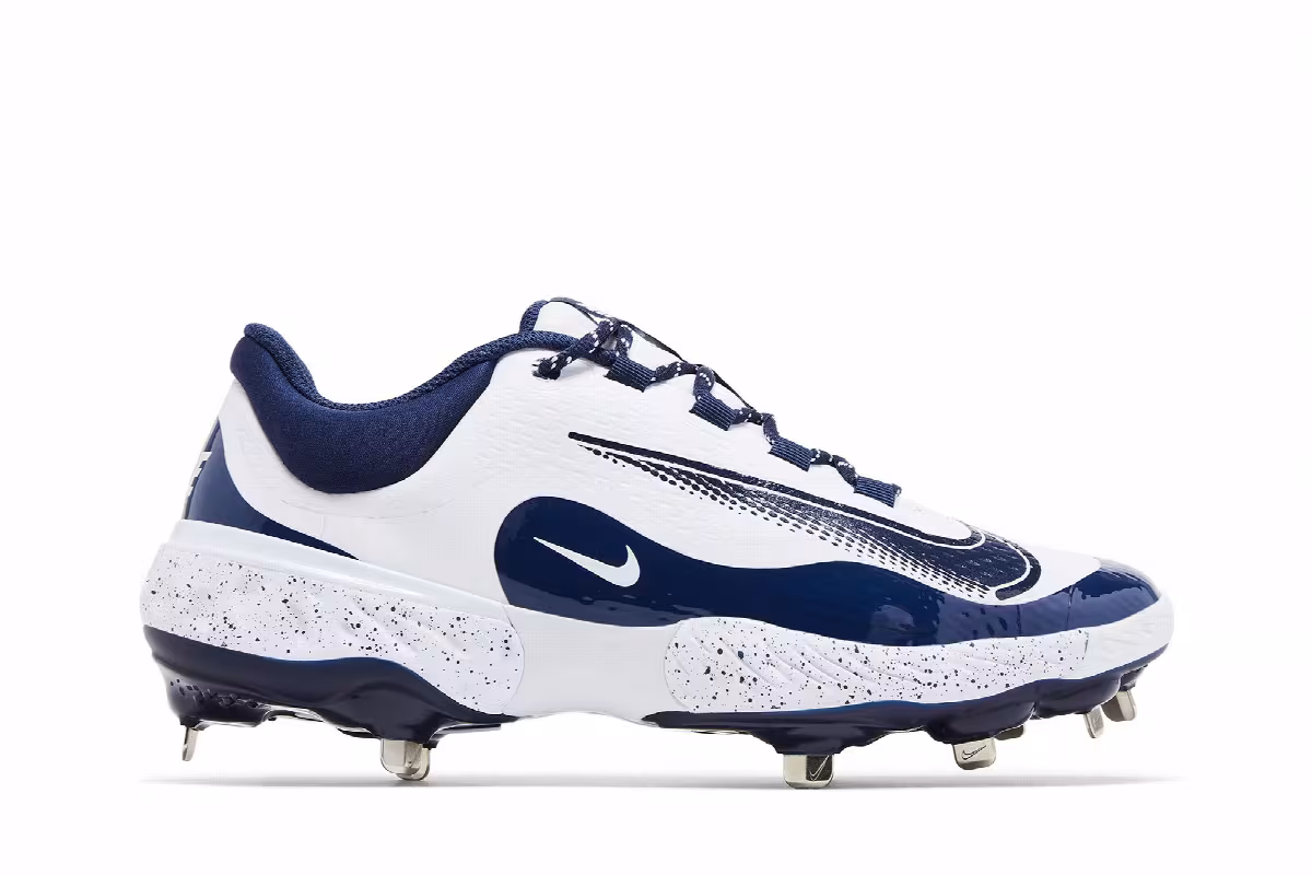 Nike Alpha Huarache Elite 4 Low White Midnight Navy, view 2