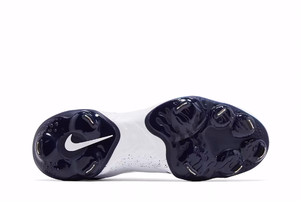Nike Alpha Huarache Elite 4 Low White Midnight Navy, view 5