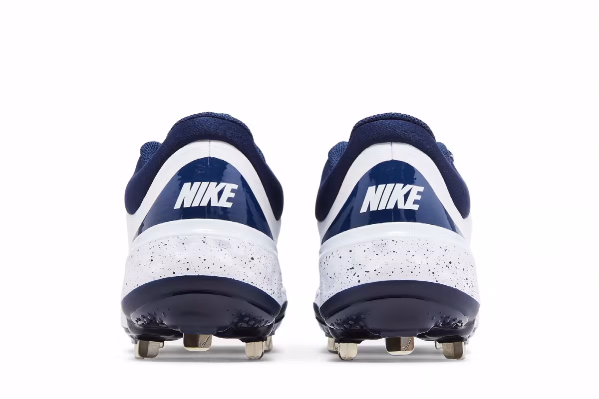 Nike Alpha Huarache Elite 4 Low White Midnight Navy, view 7