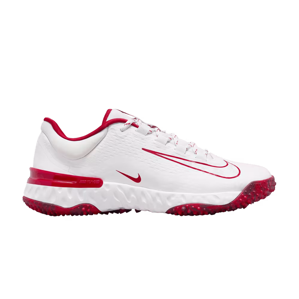 Nike Women's Alpha Huarache Elite 4 TF White University Red