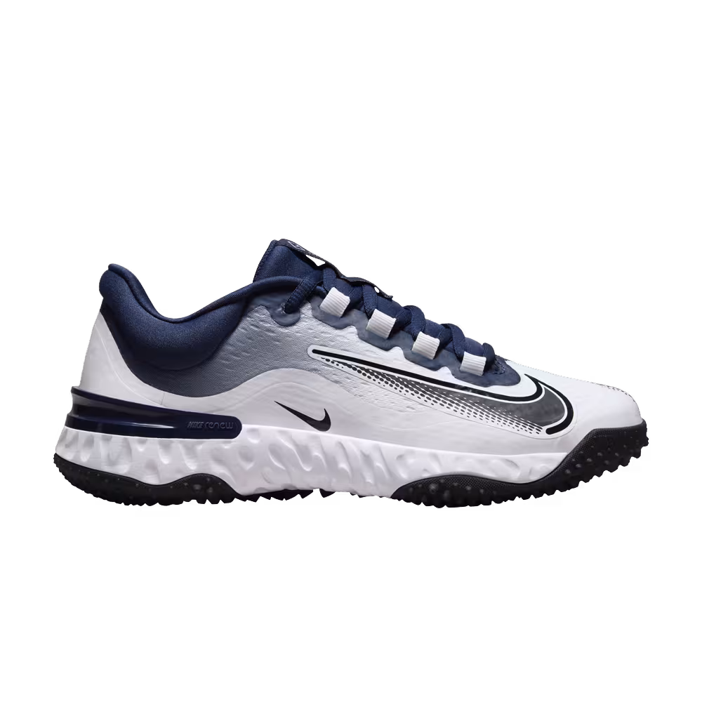 Nike Women's Alpha Huarache Elite 4 TF Midnight Navy White