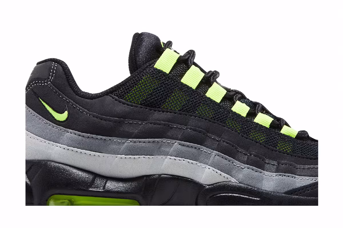Nike Air Max 95 GS Black Volt 2024, view 3