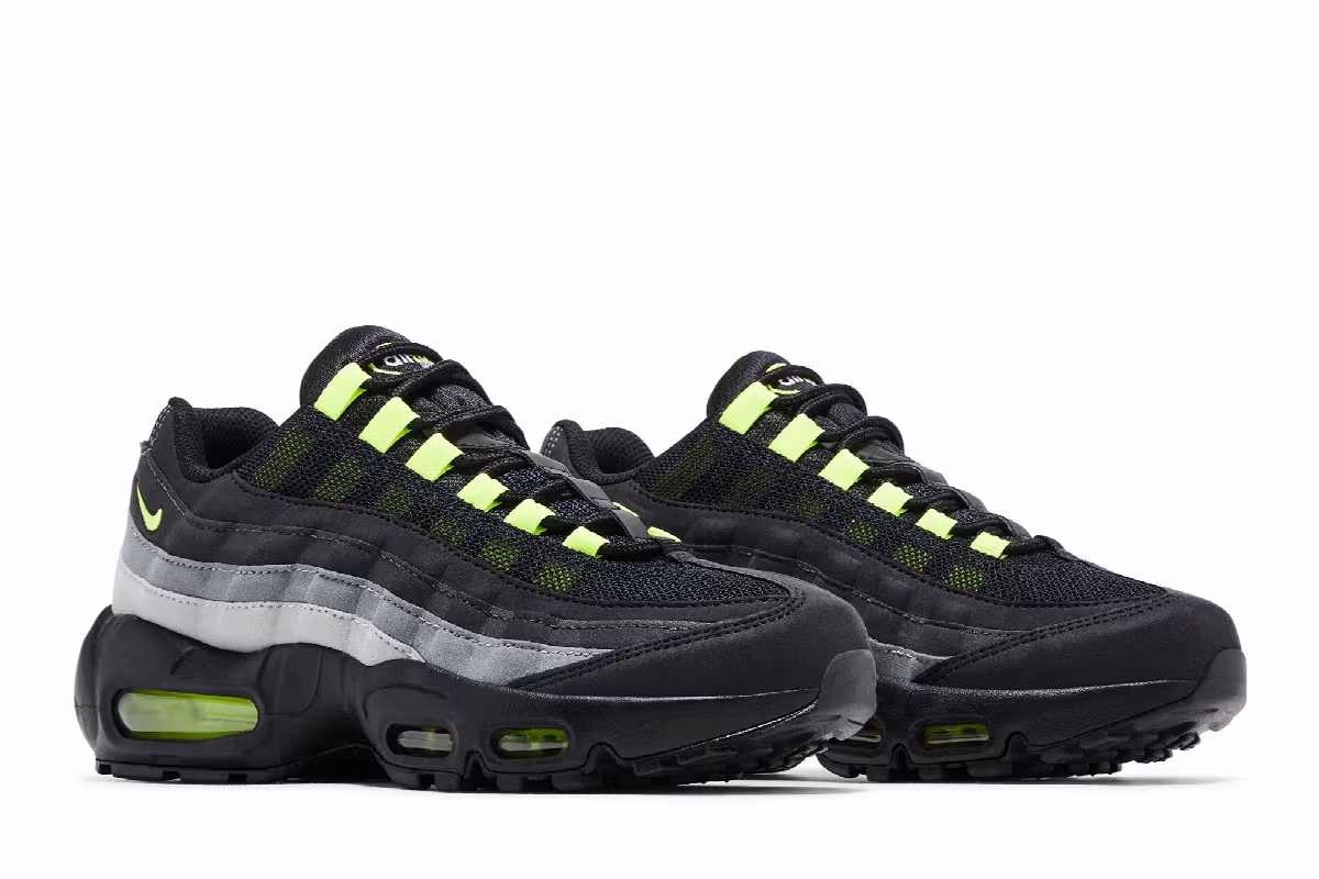 Nike Air Max 95 GS Black Volt 2024, view 9