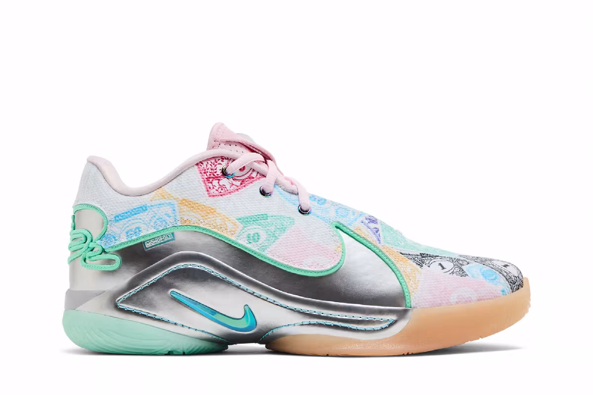 Monopoly x Nike LeBron 22 QS GS Currency, view 2