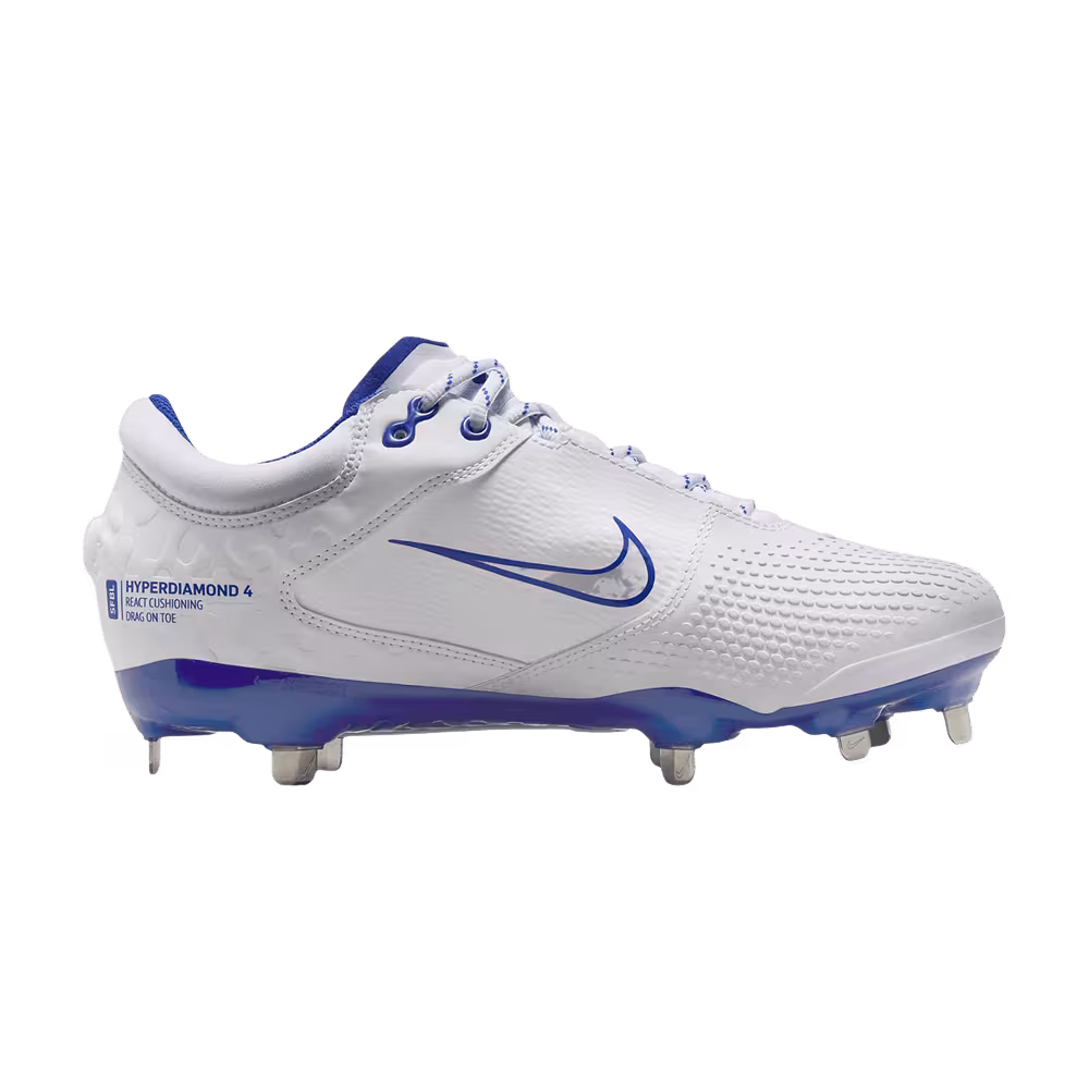 Nike Women's Hyperdiamond 4 Elite White/Pure Platinum/Hyper Royal