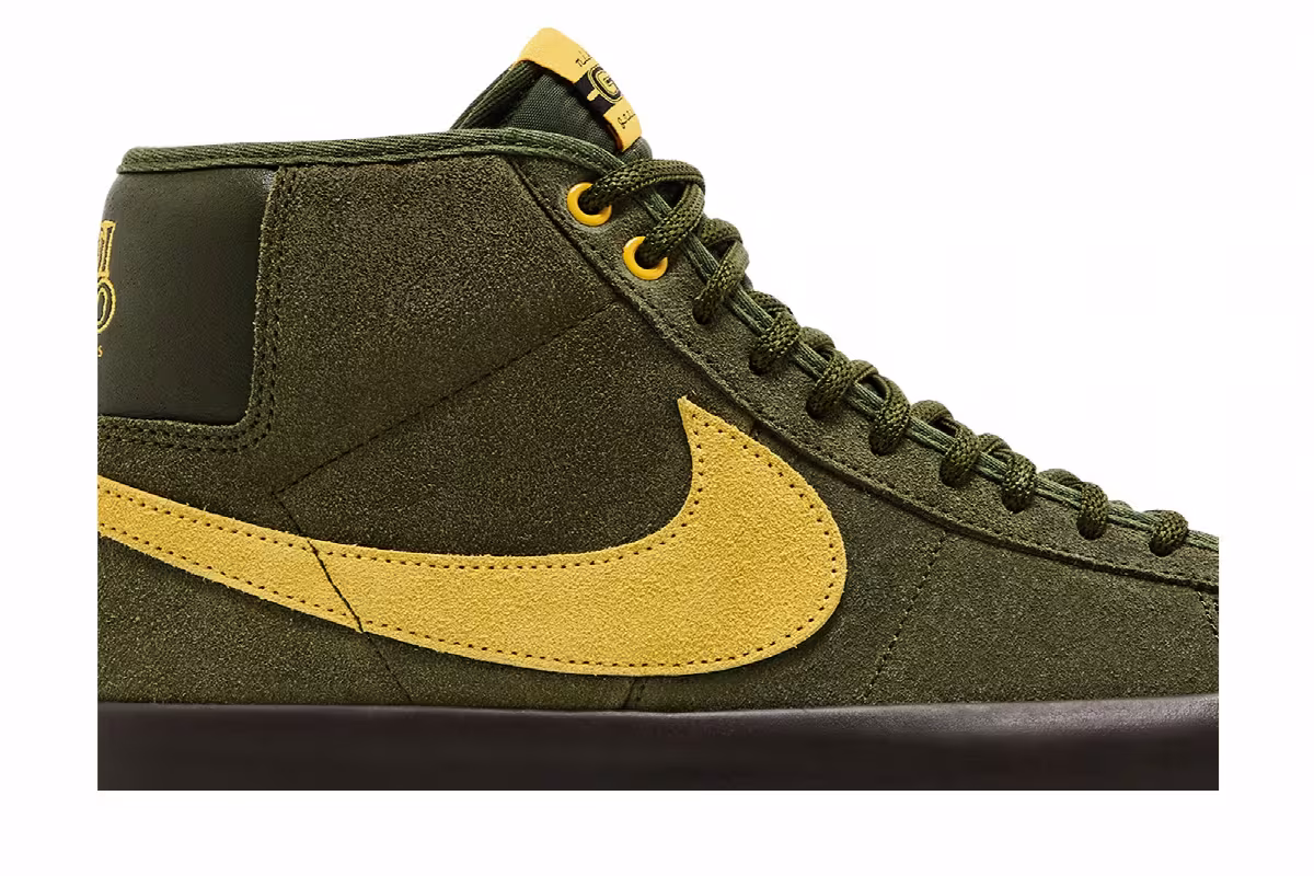 AntiHero x Nike Zoom Blazer Mid QS SB Rough Green, view 3
