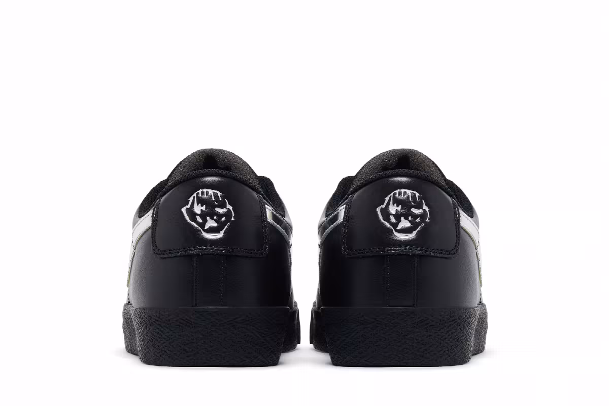Dancer Skateboards x Nike Zoom Blazer Low SB Black Metallic Silver, view 7