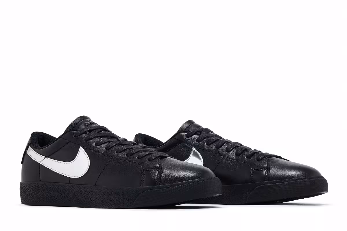 Dancer Skateboards x Nike Zoom Blazer Low SB Black Metallic Silver, view 9
