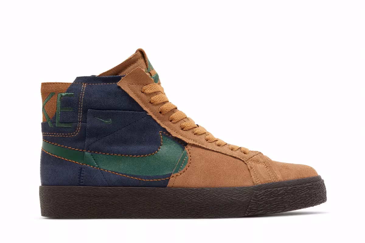 Nike Zoom Blazer Mid Premium SB Legend Dark Brown Obsidian, view 2