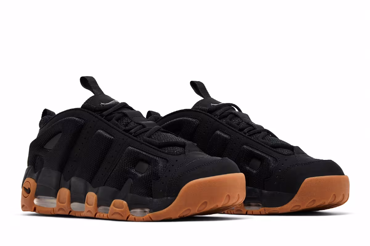 Nike Air More Uptempo Low Black Gum, view 9
