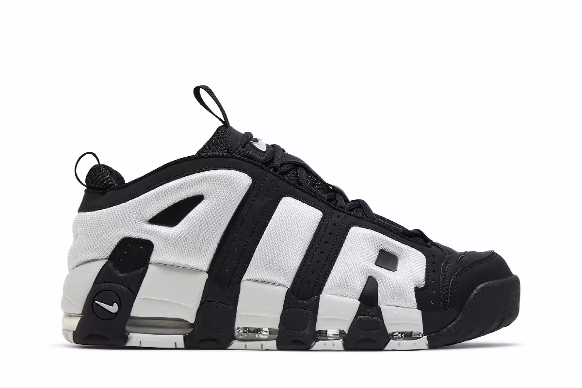 Nike Air More Uptempo Low Black Photon Dust, view 2