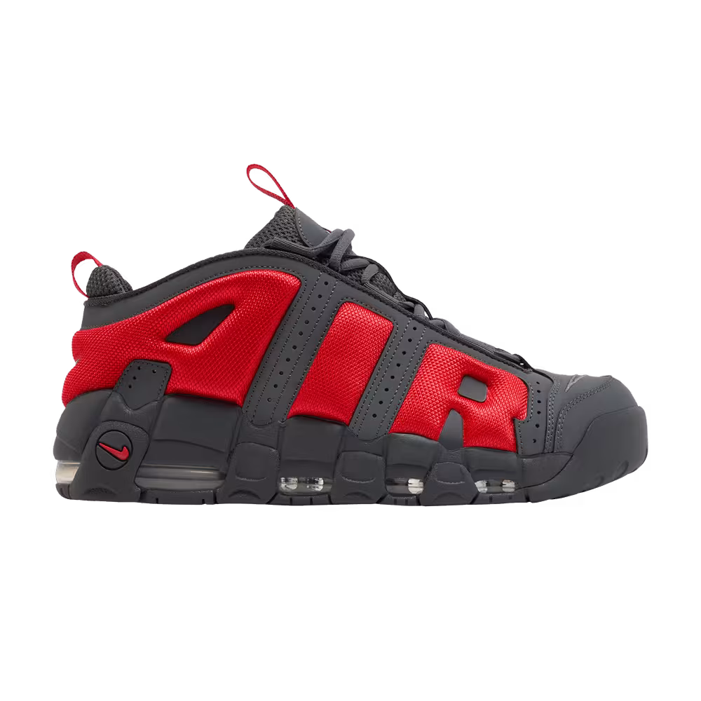 Nike Air More Uptempo Low Dark Grey Light Crimson