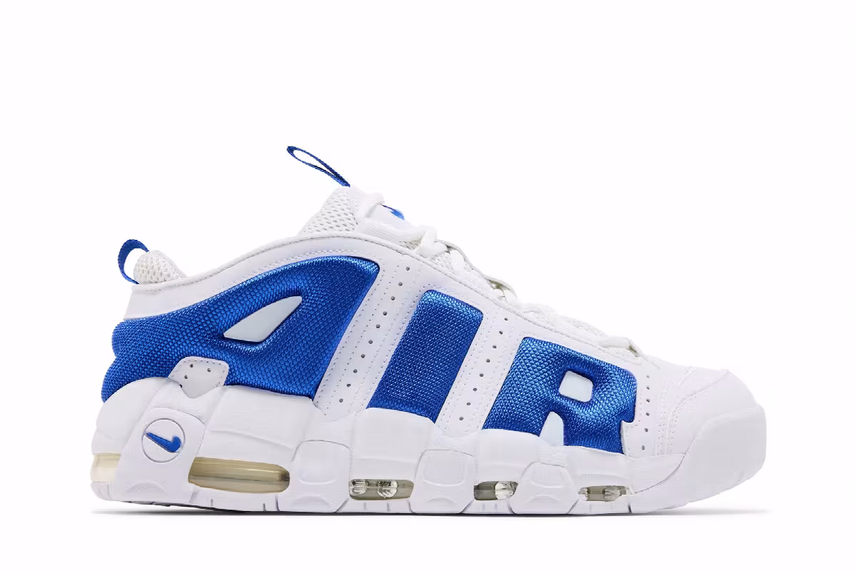 Nike Air More Uptempo Low White Hyper Royal, view 2
