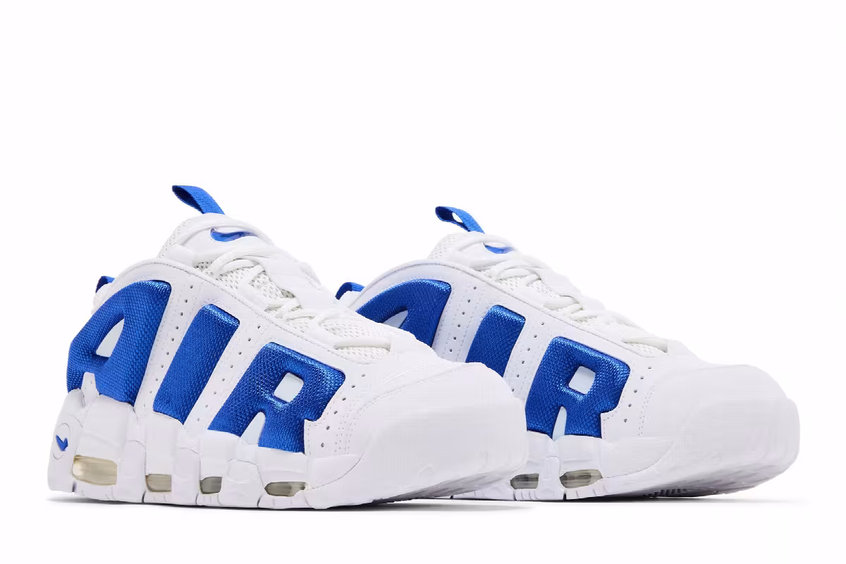 Nike Air More Uptempo Low White Hyper Royal, view 9