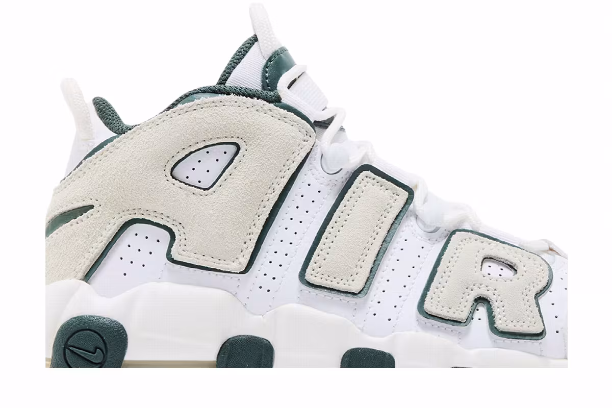 Nike Air More Uptempo GS White Vintage Green, view 3