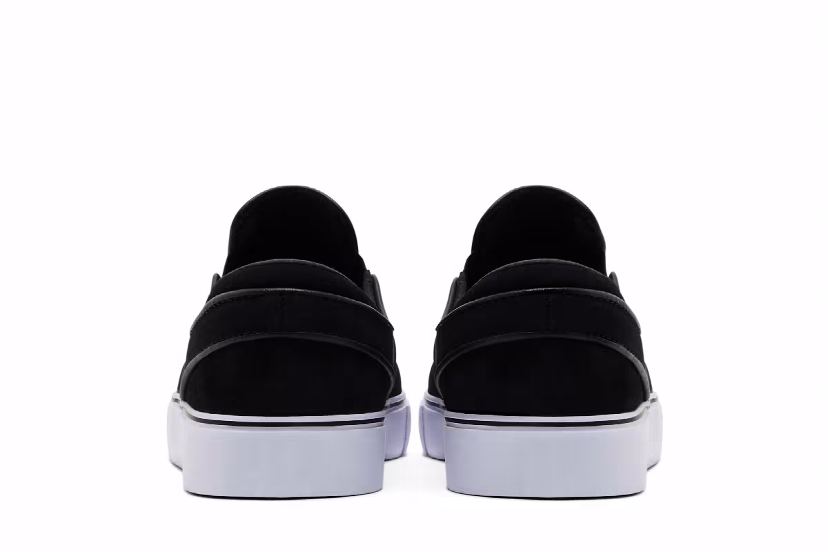 Nike Zoom Stefan Janoski+ Slip SB Black White, view 7