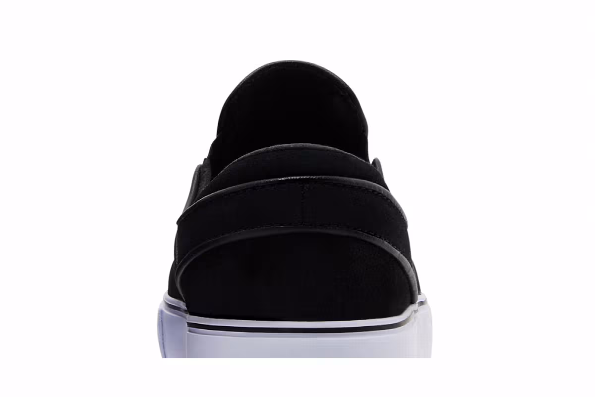 Nike Zoom Stefan Janoski+ Slip SB Black White, view 8