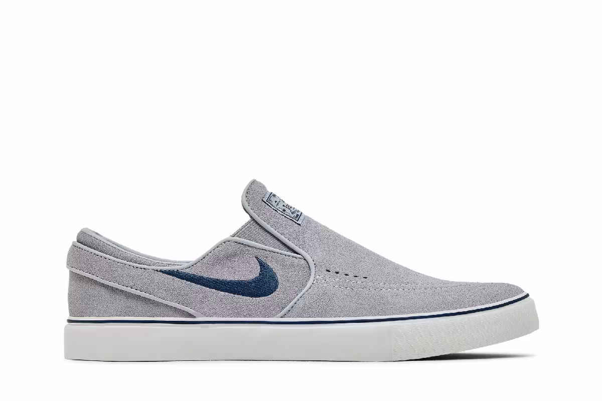 Nike Zoom Stefan Janoski+ Slip SB Wolf Grey Navy, view 2