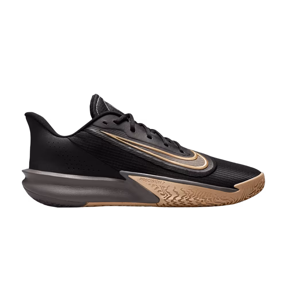 Nike Precision 7 Black Metallic Gold Gum