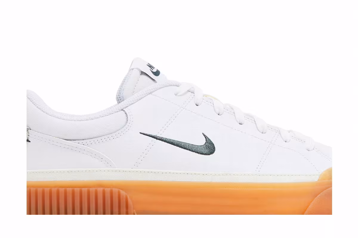 Nike Women's Court Legacy Lift White Vintage Green Gum, view 3