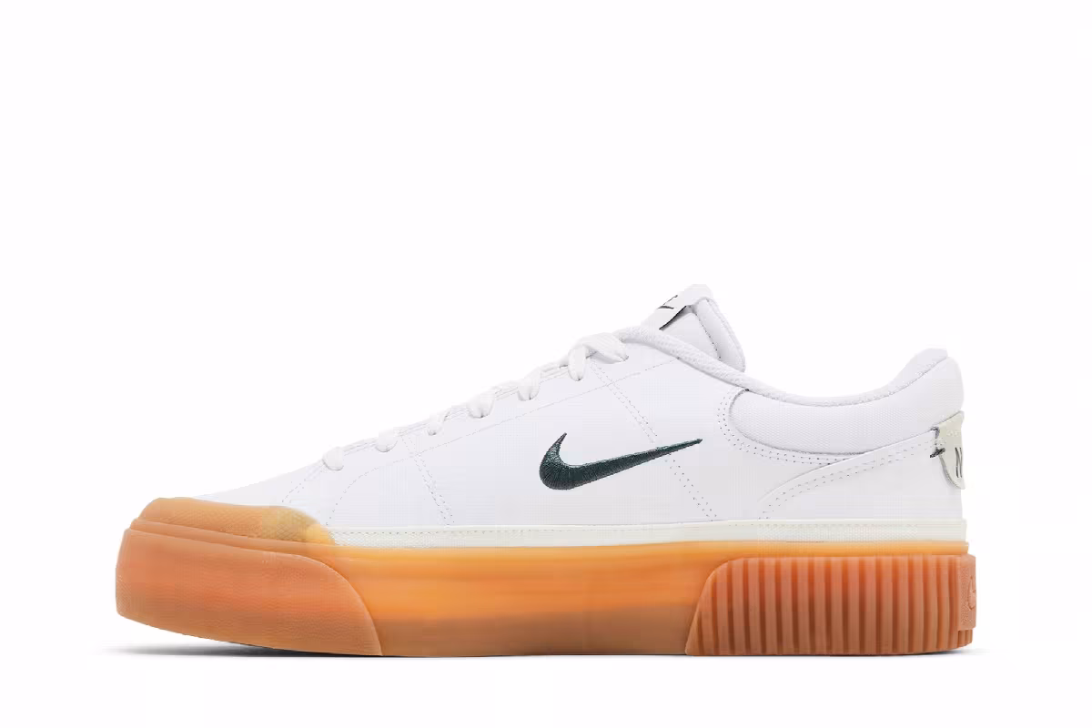 Nike Women's Court Legacy Lift White Vintage Green Gum, view 4