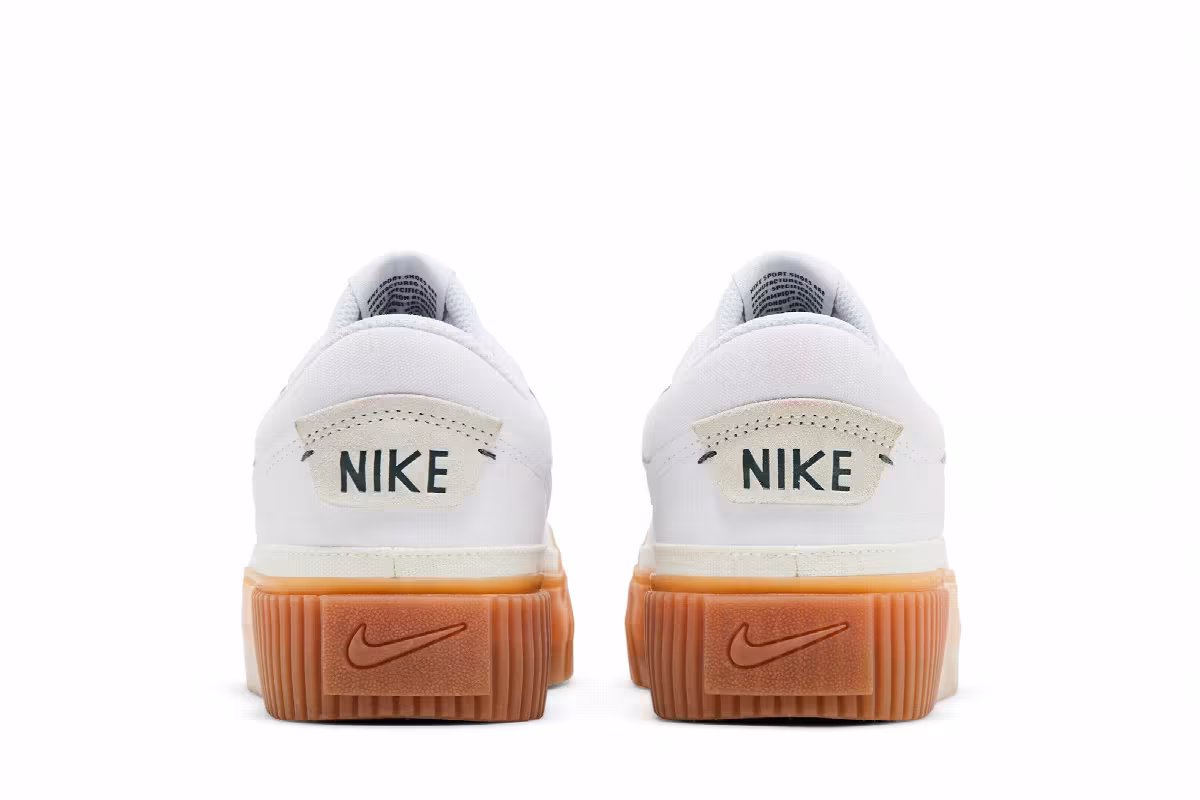 Nike Women's Court Legacy Lift White Vintage Green Gum, view 7