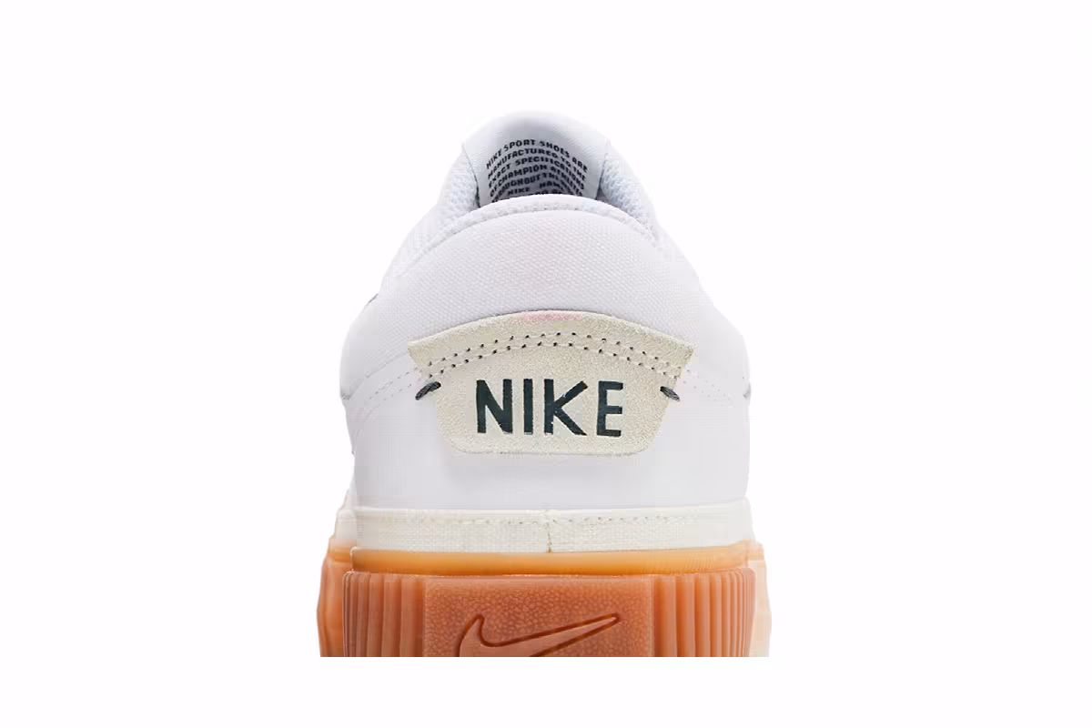Nike Women's Court Legacy Lift White Vintage Green Gum, view 8
