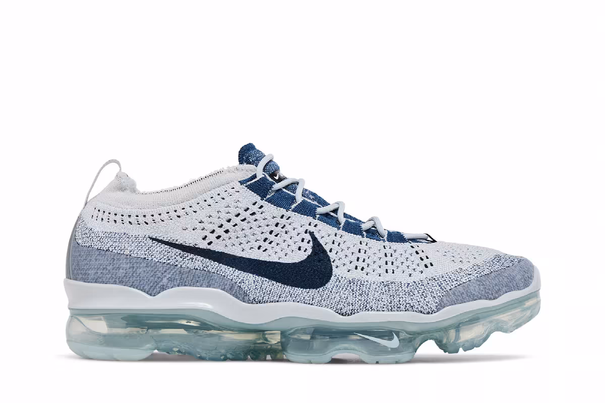 Nike Air VaporMax 2023 Flyknit Pure Platinum Court Blue, view 2