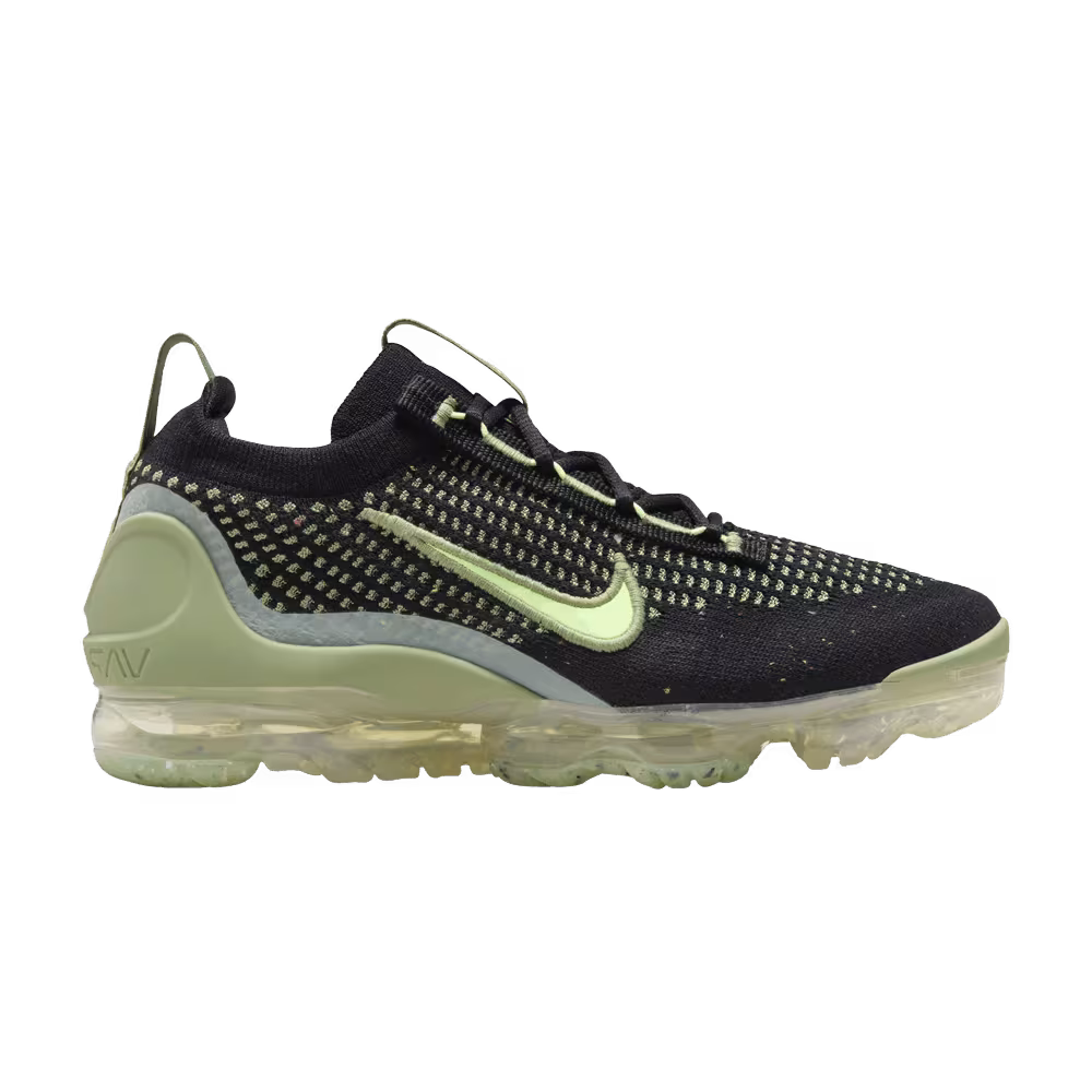 Nike Air VaporMax 2021 Flyknit GS Black Vintage Green