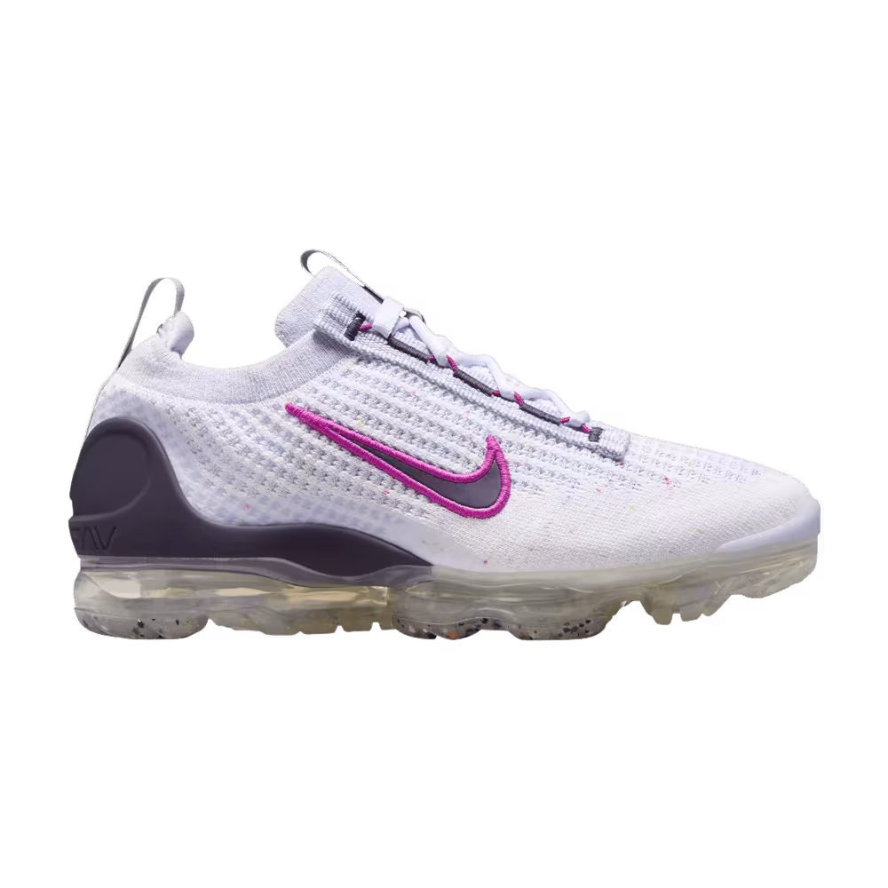 Nike Air VaporMax 2021 Flyknit GS Football Grey Hot Fuchsia